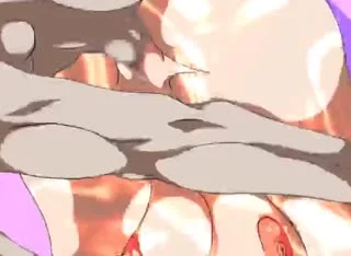 A slut with purple hair is utterly rocked and left tired