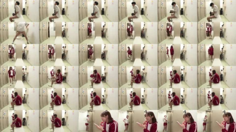 [UNCENSORED-LEAK] HUNTC-563 The gap behind the school lockers is our secret fuck spot! We were caught having sex in hiding and ended up fucking a bunch of frustrated girls who were peeking in, in a chain reaction of fucking! 3