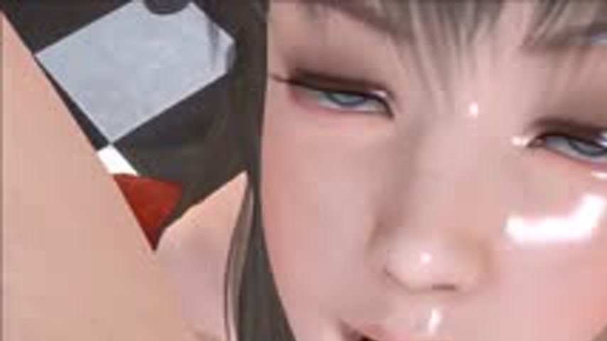 sextop1 — Dildo is teasing the shaved vagina of a busty 3D teen — khung hình 1