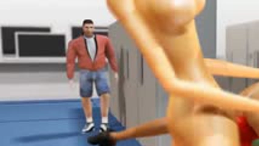 sextop1 — Cartoon shemale plays with her fleshlight in the public — khung hình 1